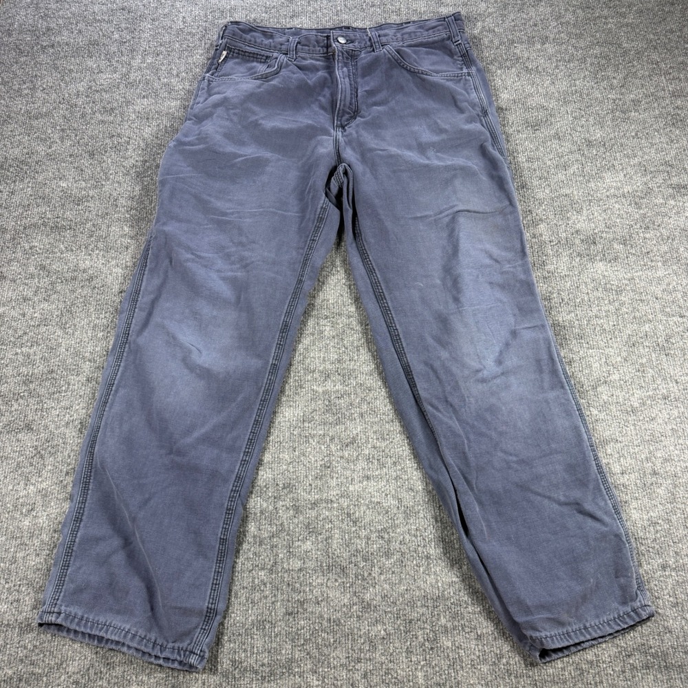 Carhartt FR Flame Resistant Loose Fit Work Pants Navy Blue 33x30 FRB159 DNY